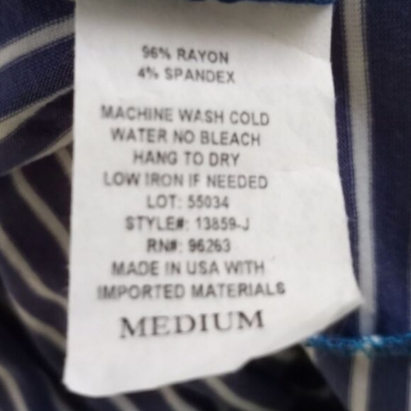 Olivia Rae Navy and White Striped Maxi Dress Sz.M EUC. - Picture 8 of 8